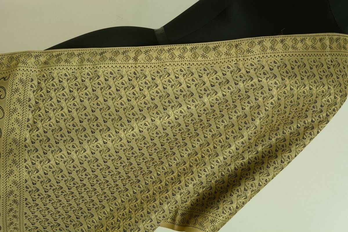 Banarasi Dupatta Floral Woven Zari Brocade Indian Long Stole Wrap Shawl