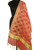 Dark Pink Banarasi Dupatta Floral Woven Zari Brocade Indian Long Stole Wrap Shaw