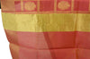 Dark Pink Banarasi Dupatta Floral Woven Zari Brocade Indian Long Stole Wrap Shaw