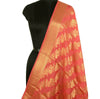 Pink Banarasi Dupatta Floral Woven Zari Brocade Indian Long Stole Wrap Shawl