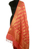 Pink Banarasi Dupatta Floral Woven Zari Brocade Indian Long Stole Wrap Shawl