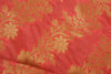 Pink Banarasi Dupatta Floral Woven Zari Brocade Indian Long Stole Wrap Shawl