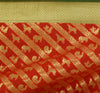 Red Banarasi Dupatta Birds & Animal Woven Zari Brocade Indian Long Stole Wrap