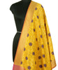 Banarasi Dupatta Woven Zari Brocade Indian Art Silk Long Stole Shawl Mustard