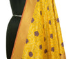 Banarasi Dupatta Woven Zari Brocade Indian Art Silk Long Stole Shawl Mustard