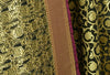 Banarasi Dupatta Woven Zari Brocade Indian Art Silk Long Stole Shawl Black