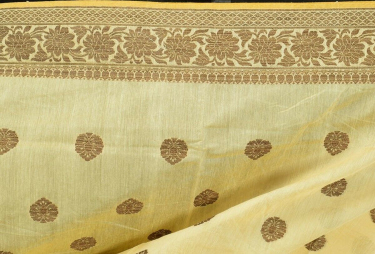 Banarasi Dupatta with Woven Silk Brocade Motifs Indian Long Stole Wrap Shawl