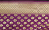 Purple Banarasi Dupatta Woven Zari Brocade Motifs Indian Long Stole Wrap Shawl