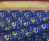 Blue Banarasi Dupatta Peacock Woven Zari Brocade Indian Long Stole Wrap