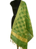 Green Banarasi Dupatta Floral Woven Zari Brocade Indian Long Stole Wrap Shawl