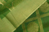 Green Banarasi Dupatta Floral Woven Zari Brocade Indian Long Stole Wrap Shawl