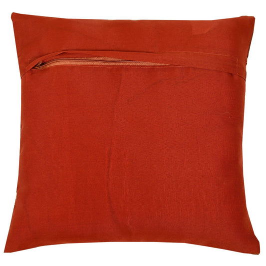 12x12 Inch Indian Woven Zari Brocade Banarasi Silk Animal Cushion Pillow Covers