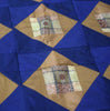 Banarasi Bed Cover Set Indian Ethnic Traditional Woven Patch Work Brocade Blue