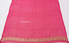 Magenta Pure Khaddi Georgette Silk Banarasi Handloom Woven Zari Zaal Sari Fabric