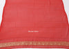 Dark Red Pure Khaddi Georgette Silk Banarasi Handloom Woven Zari Zaal Saree
