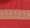 Dark Green Pure Khaddi Chiffon Silk Banarasi Handloom Premium Saree Fabric