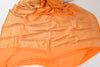 Orangish Pure Khaddi Georgette Silk Banarasi Handloom Skirt Border Saree Woven