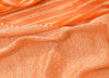 Orange Pure Khaddi Georgette Silk Banarasi Handloom Zari Woven Stripes Saree