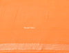 Orange Pure Khaddi Georgette Silk Banarasi Handloom Zari Woven Stripes Saree