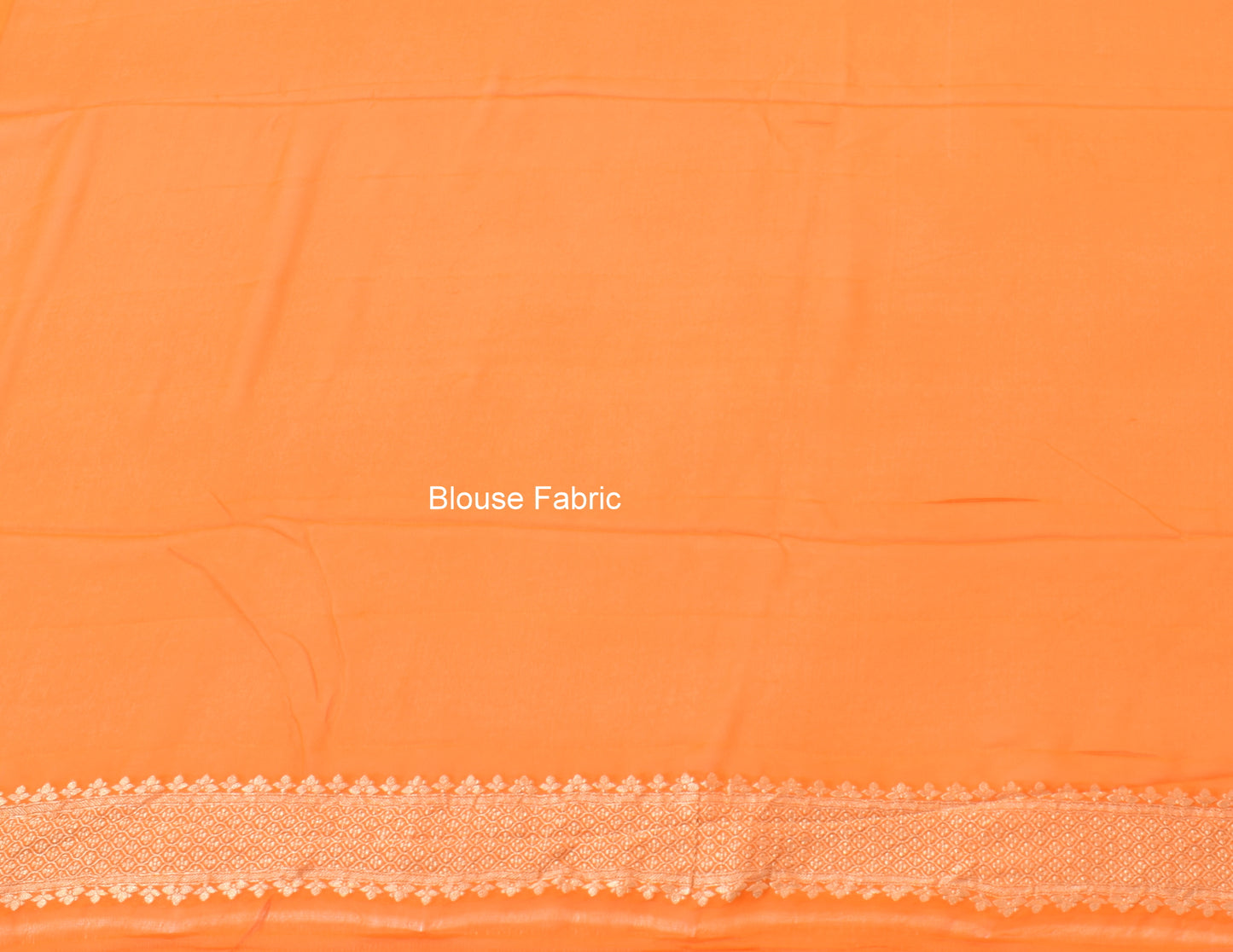 Orange Pure Khaddi Georgette Silk Banarasi Handloom Zari Woven Stripes Saree