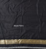 Banarasi Shikargah Zari Woven Black Sari Bend Silk Elephant Deer Birds Fabric