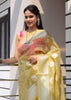 Banarasi Organza Saree with Zari Woven Big Floral Buta Rich Pallu & Border