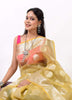 Banarasi Organza Saree with Zari Woven Big Floral Buta Rich Pallu & Border