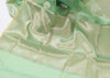 Green Shades Banarasi Organza Saree with Zari Woven Buta Rich Pallu & Border