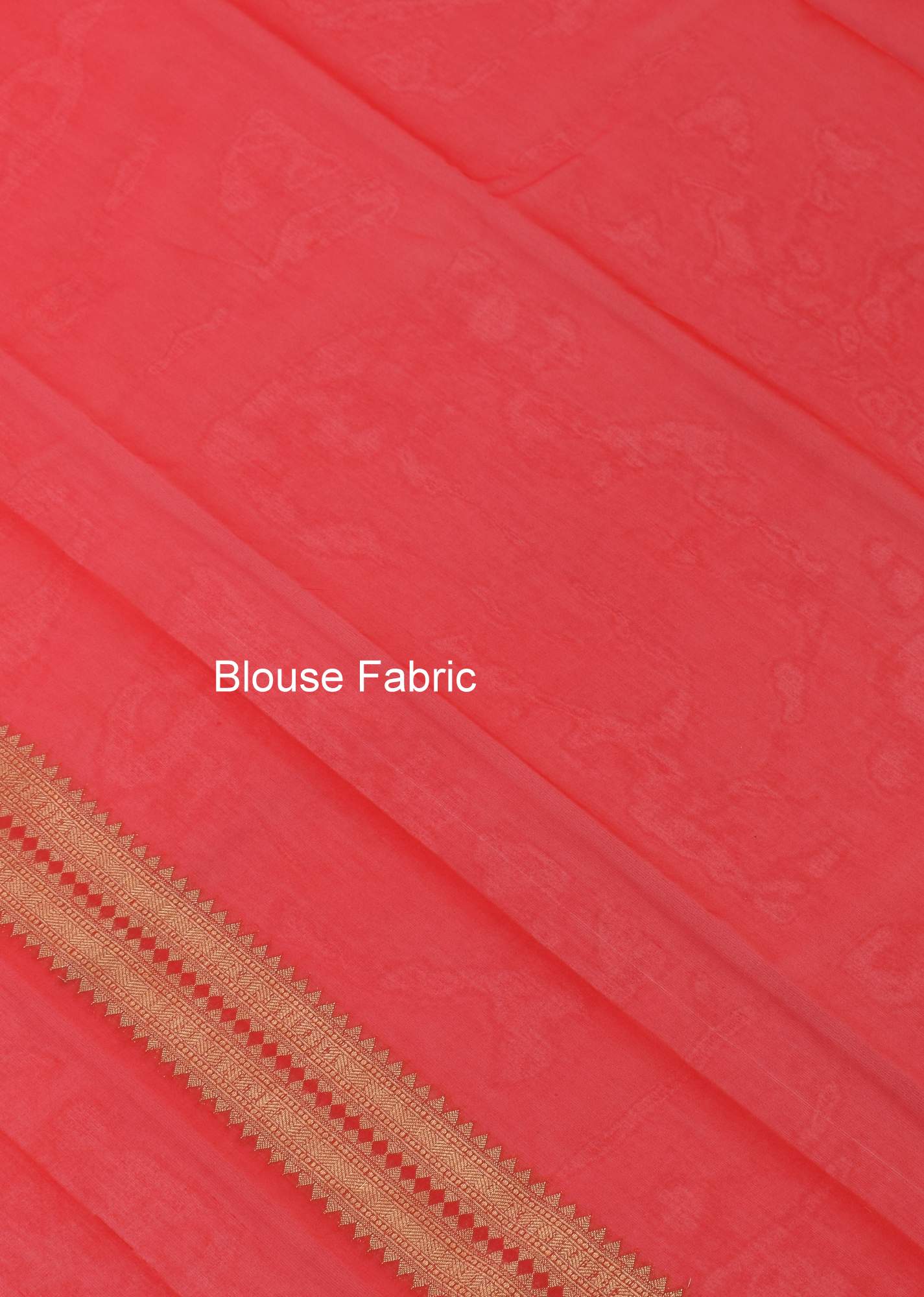 Red Banarasi Semi Cotton Silk Zaal Buta Saree Woven Skirt Border Sari Fabric