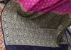 Banarasi Vastra Woven Saree Semi Georgette Soft Floral Buta Zari Sari Magenta