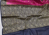 Banarasi Vastra Woven Saree Semi Georgette Soft Floral Buta Zari Sari Magenta