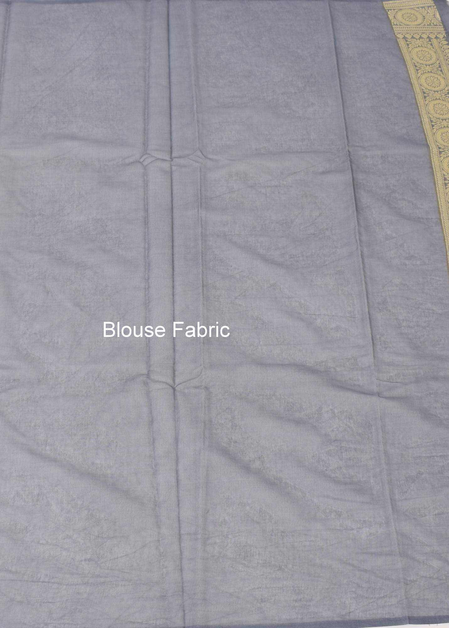 Gray Banarasi Vastra Semi Georgette Soft Silk Ara Stripes Pattern Zari Woven