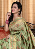 Banarasi Vastra Chanderi Silk Saree with Resham Tilfi Buta Floral Zari Border