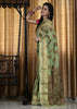 Banarasi Vastra Chanderi Silk Saree with Resham Tilfi Buta Floral Zari Border