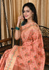 Banarasi Vastra Chanderi Silk Saree with Resham Tilfi Buta Floral Zari Border