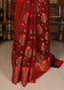 Banarasi Vastra Kora Silk Saree with Meena Tilfi Buta Zari Resham Woven Sari