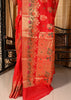 Banarasi Vastra Chanderi Silk Floral Meena Buta Saree Zari Woven Skirt Border