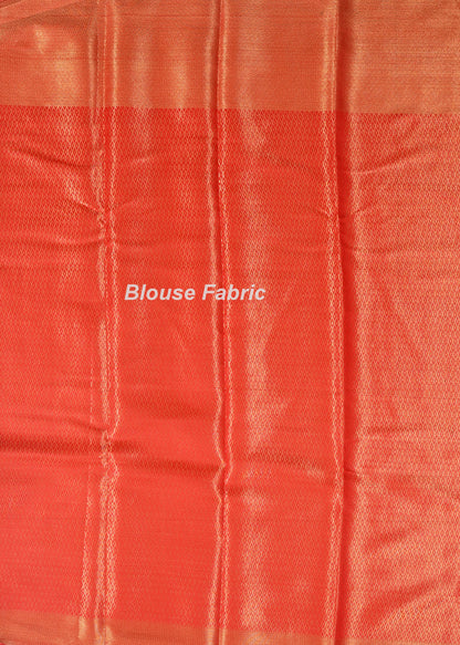 Banarasi Vastra Chanderi Silk Floral Meena Buta Saree Zari Woven Skirt Border