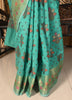 Banarasi Vastra Chanderi Silk Saree with Resham Tilfi Buta Floral Zari Border