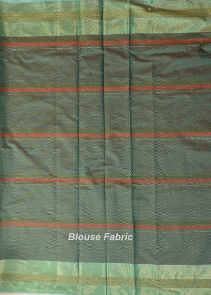 Banarasi Vastra Chanderi Silk Saree with Resham Tilfi Buta Floral Zari Border