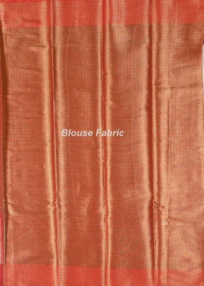 Banarasi Vastra Chanderi Silk Gray Blue Saree with Zari Woven Floral Motifs Sari