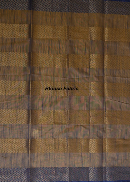 Banarasi Vastra Silky Lenin Saree With Zari Woven Floral Motifs Border Yellow