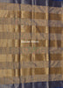 Banarasi Vastra Silky Lenin Saree With Zari Woven Floral Motifs Border Peach