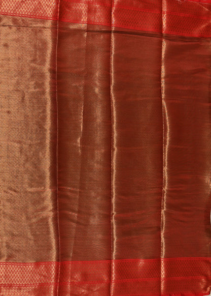 Banarasi Vastra Kora Silk Saree with Meena Tilfi Buta Zari Resham Woven Sari