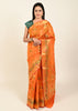 Banarasi Vastra Chanderi Silk Floral Meena Buta Saree Zari Woven Skirt Border