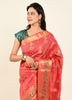 Banarasi Vastra Chanderi Silk Floral Meena Buta Saree Zari Woven Skirt Border