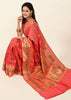 Banarasi Vastra Chanderi Silk Floral Meena Buta Saree Zari Woven Skirt Border