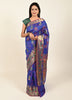 Banarasi Vastra Chanderi Silk Floral Meena Buta Saree Zari Woven Skirt Border
