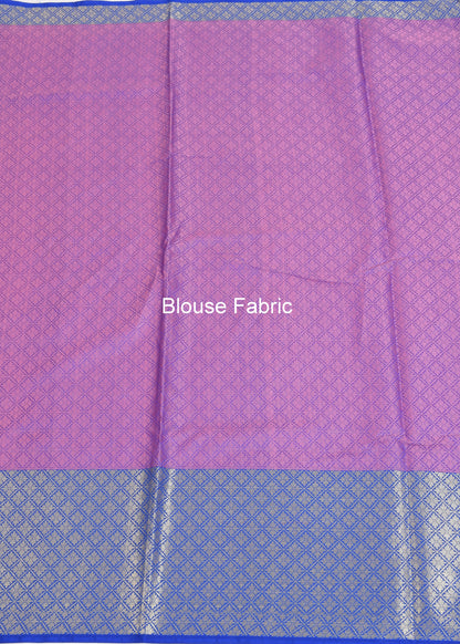 Banarasi Vastra Kora Silk Resham Tanchoi Saree with Zari Woven Skirt Border Pink
