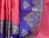 Banarasi Vastra Kora Silk Resham Tanchoi Saree & Zari Woven Skirt Border Pink